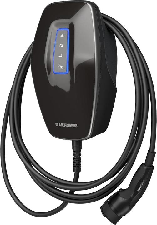 MENNEKES AMTRON 4You 510 Wallbox 11 kW – Typ 2, 7,5 m, Schwarz – Vorderansicht in midnight black