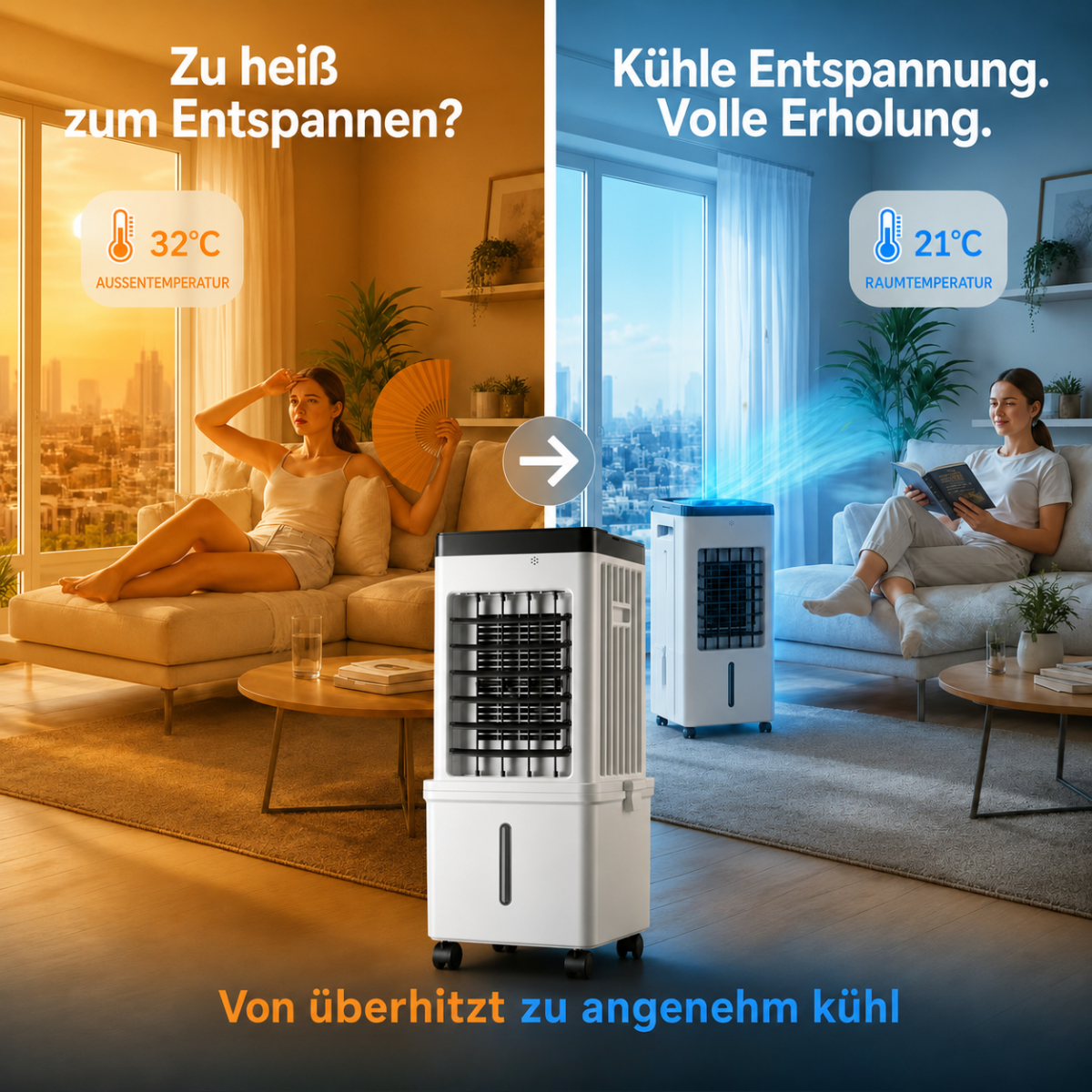 ArcticCool Pro | Mobiles Klimagerät mit Eiskühlung