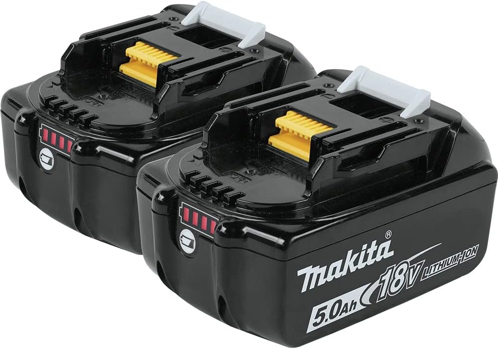 Makita BL1850B-2 Akku-Set – 2 × 18 V / 5,0 Ah LXT mit Ladestandanzeige - Herstellerabbildung