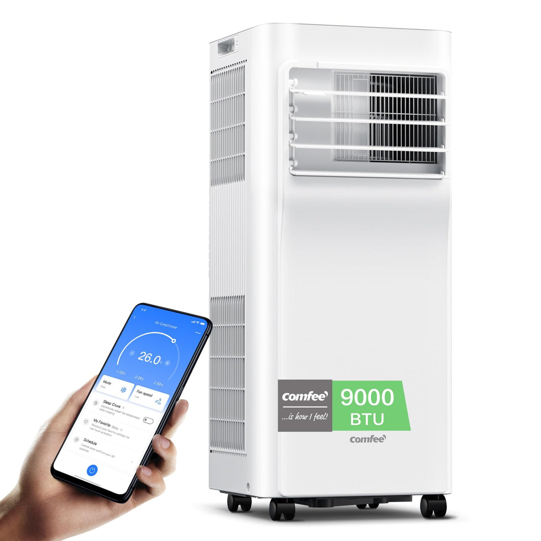 Comfee Mobiles Klimagerät Breezy Cool Pro 2.6,9000 BTU 2,6kW