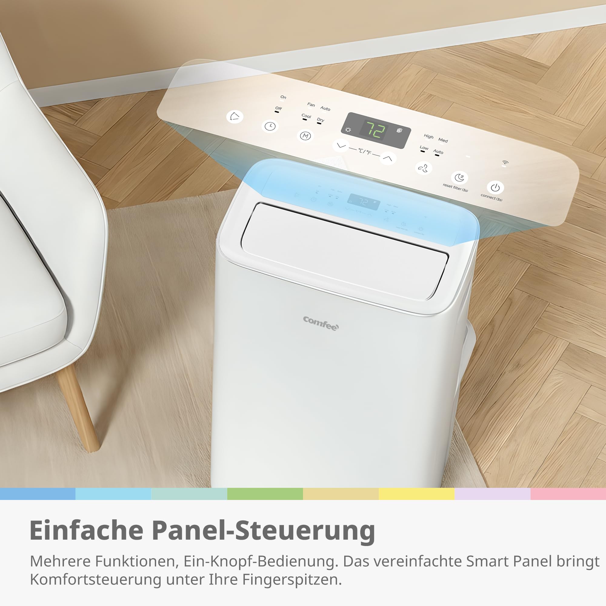 Comfee Mobiles Klimagerät Breezy Cool Pro 2.6,9000 BTU 2,6kW