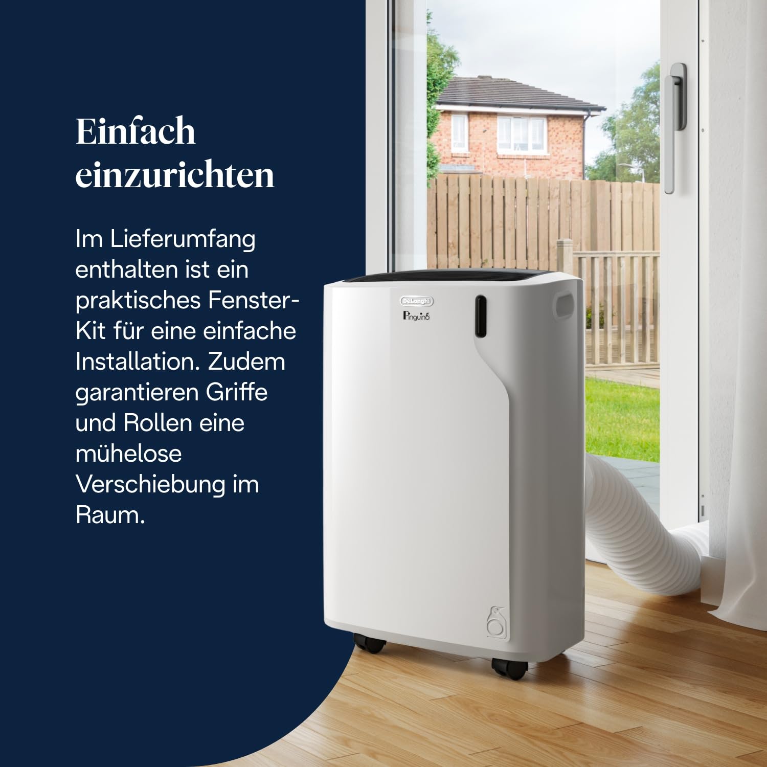 De'Longhi Pinguino - 3-in-1 Mobiles Klimagerät, für Räume bis 27 m²