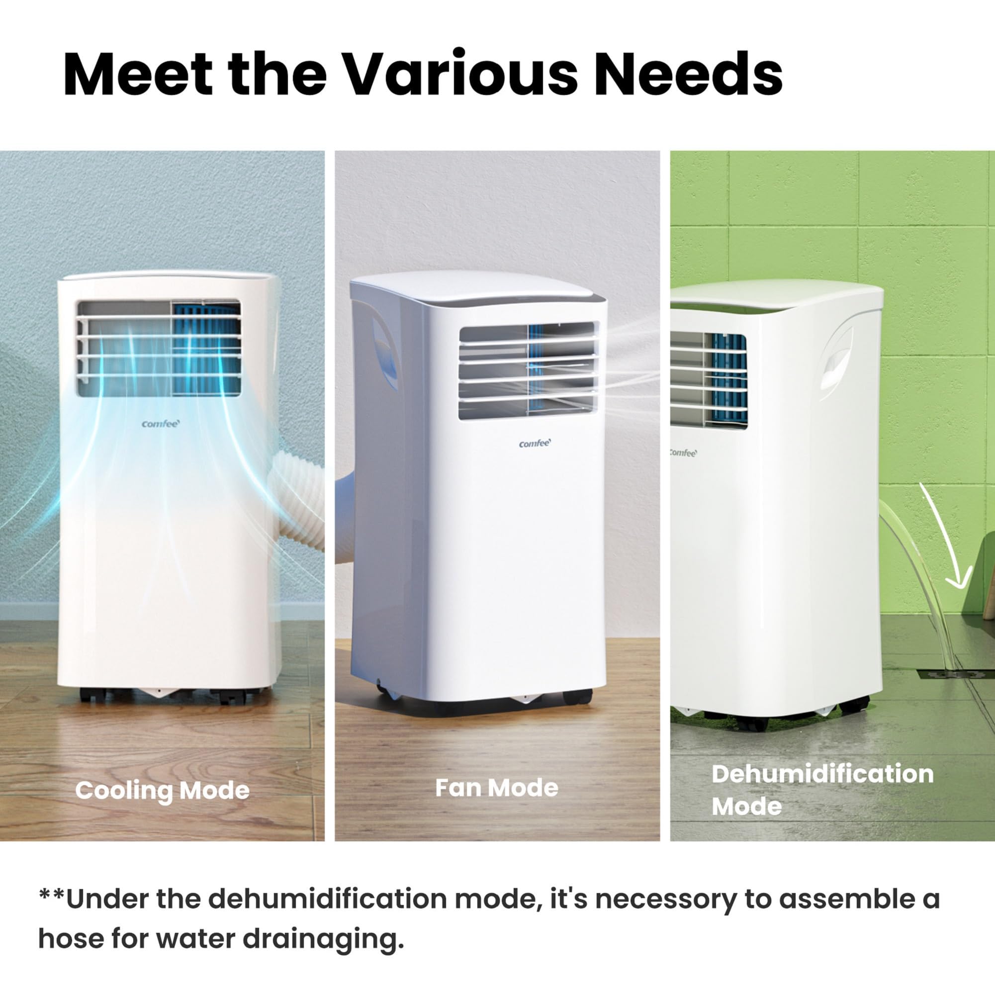 Comfee Mobiles Klimagerät Breezy Cool Pro 2.6,9000 BTU 2,6kW
