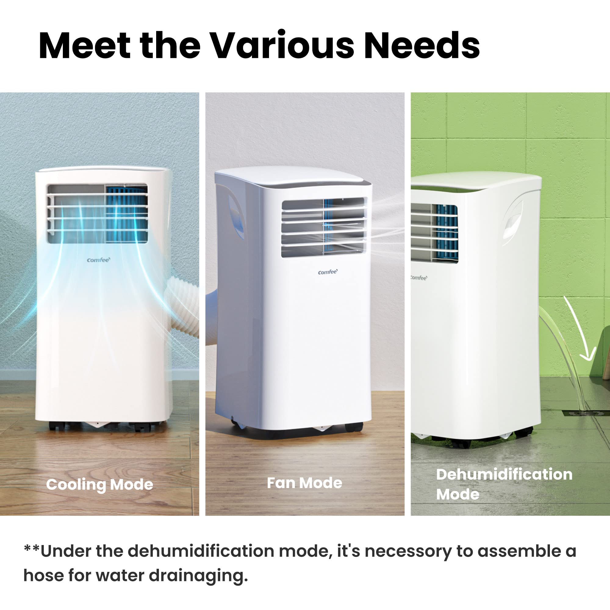 Comfee Mobiles Klimagerät Breezy Cool Pro 2.6,9000 BTU 2,6kW