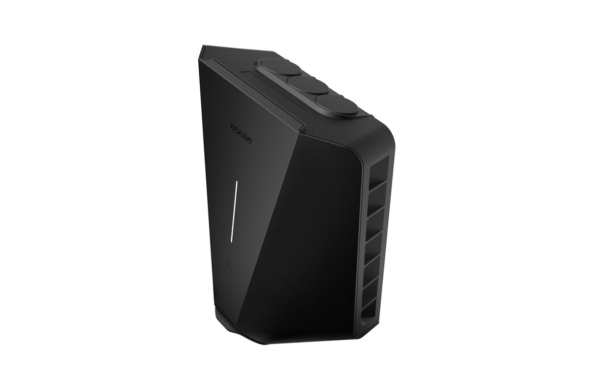 Easee Charge Up Wallbox 22 kW – Typ-2-Buchse, Schwarz, 10141 – Obere Schrägansicht