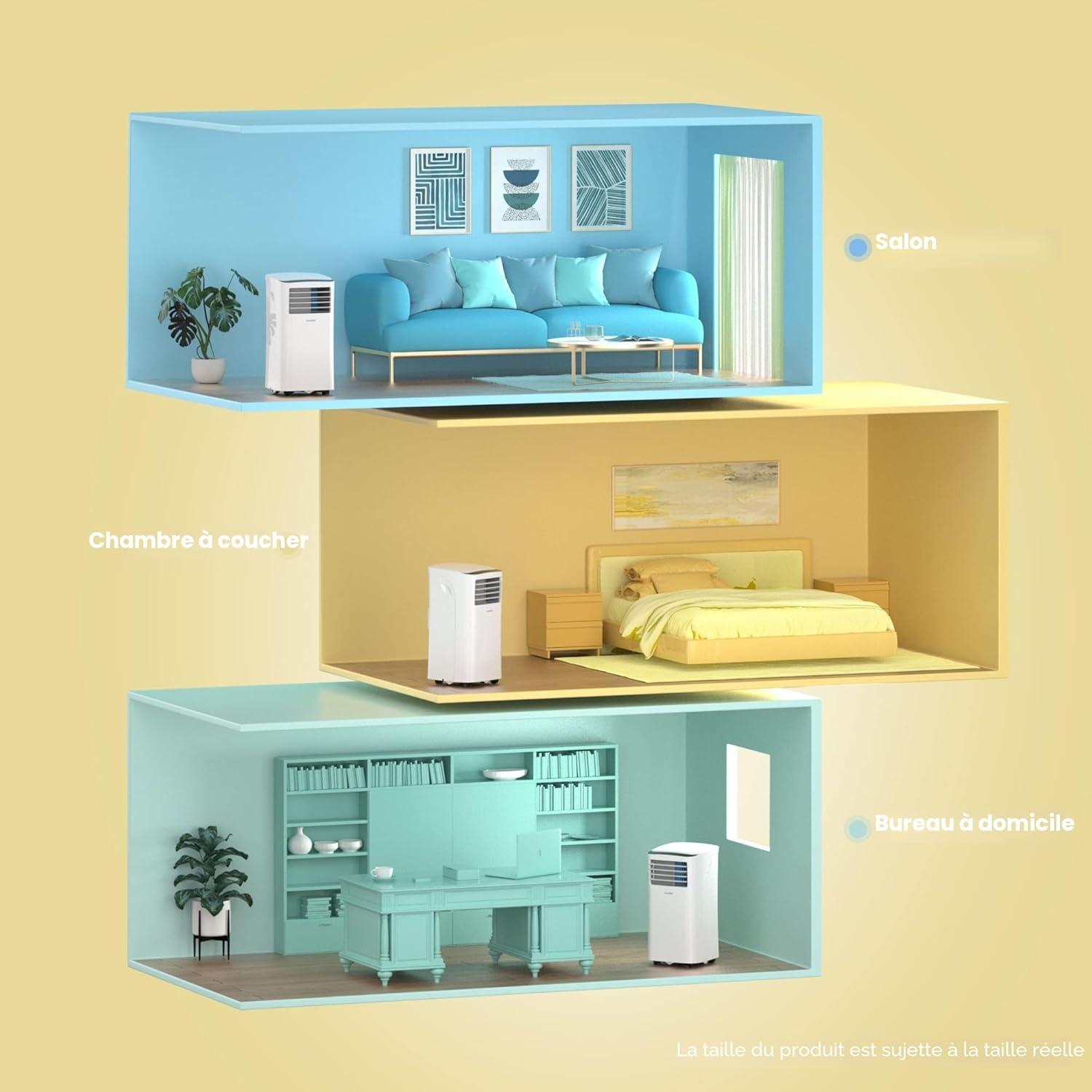 Comfee MPPH-09CRN7 mobile Klimaanlage 9000 BTU 2,6 kW Follow Me R290 Klasse A bis 33m²