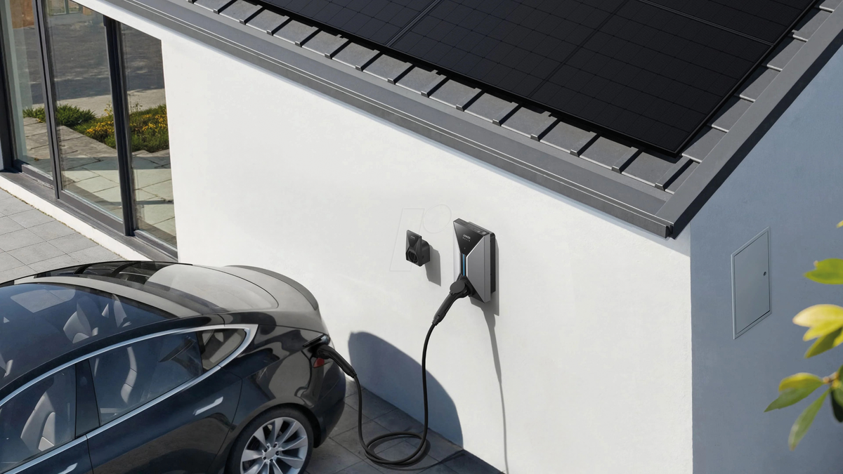 Anker SOLIX V1 Wallbox 11 kW – Typ-2-Steckdose, A5191GZ4 – PV-Anbindung, Anwendungsbeispiel