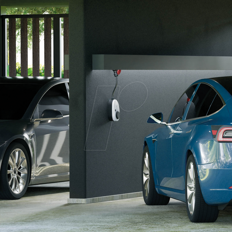 go-e Charger Gemini flex 11 kW – mobile Wallbox, CEE 16 A – Installation für mehrere Fahrzeuge, Beispiel
