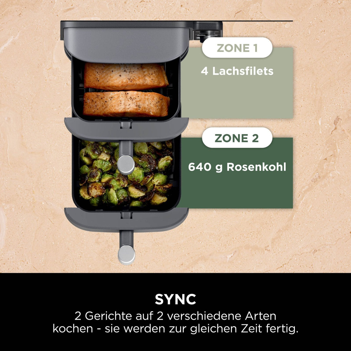 Ninja Double Stack XL SL400EU Heißluftfritteuse – 9,5 l – Produktdetail 8