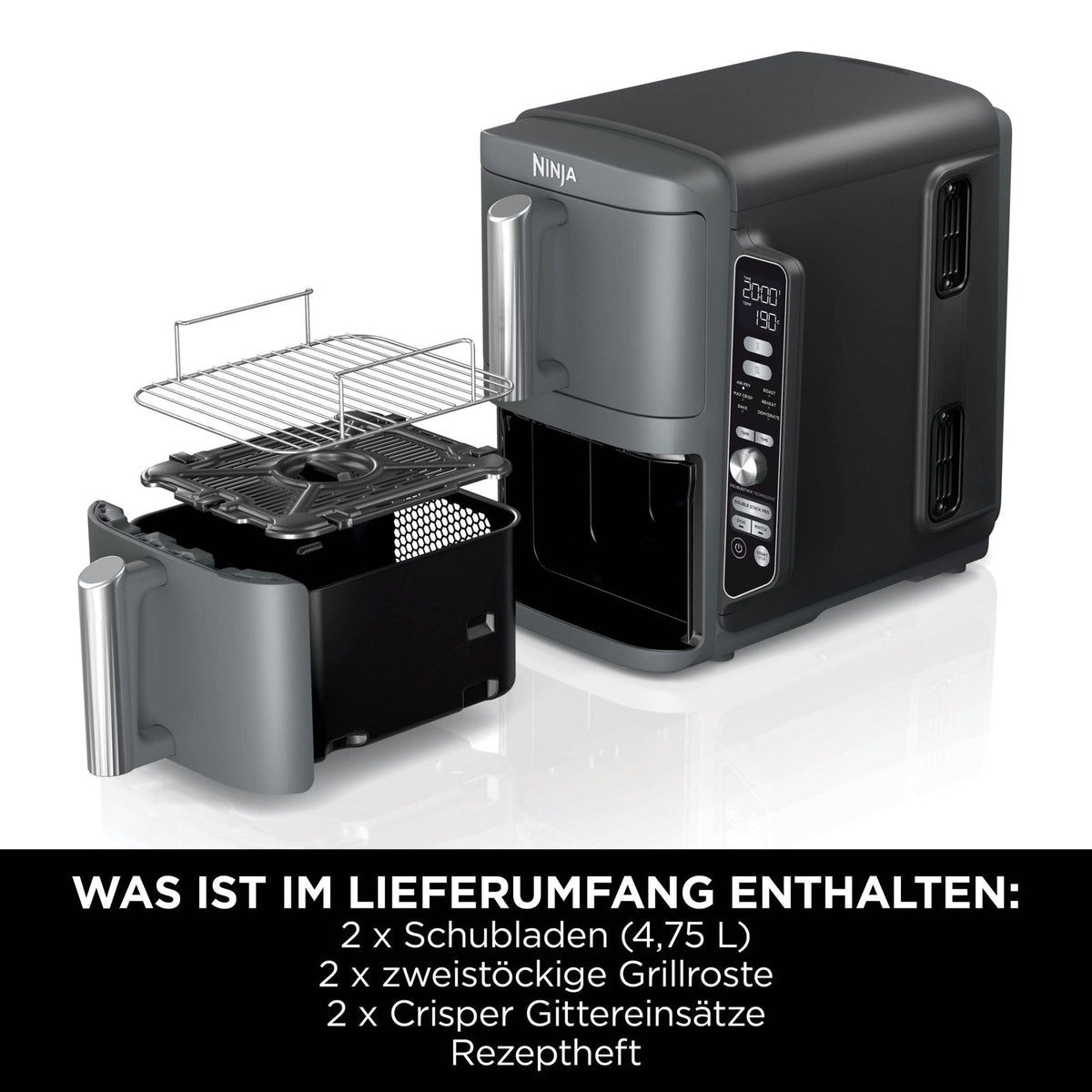 Ninja Double Stack XL SL400EU Heißluftfritteuse – 9,5 l – Produktdetail 12