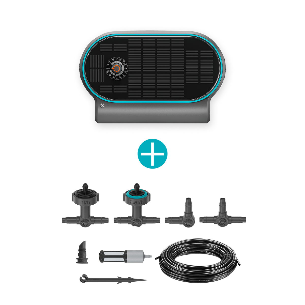 GARDENA AquaBloom L Set – Solar-Bewässerung für bis zu 30 Pflanzen