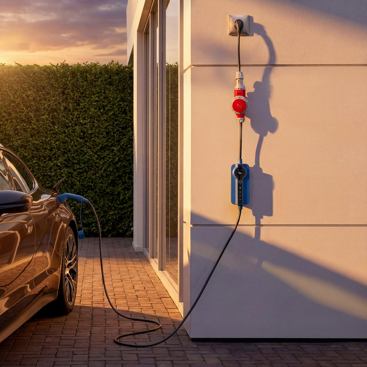 Voldt mobile Ladestation 22 kW mit App – CEE 32 A, Typ 2, 5 m – Anwendungsbeispiel
