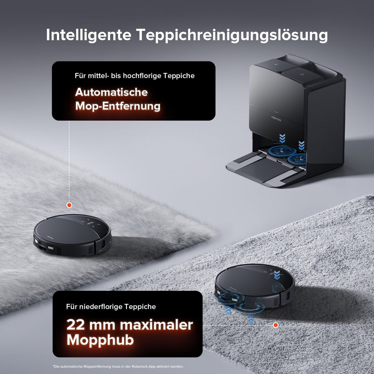 Roborock Saros 10R Saug- und Wischroboter mit Station – Schwarz – Produktdetail 5