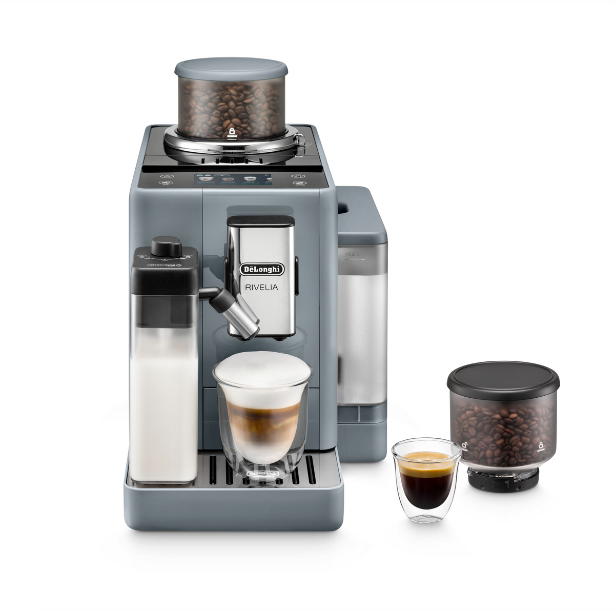 De'Longhi Rivelia EXAM440.55.G Kaffeevollautomat – Pebble Grey – Produktansicht