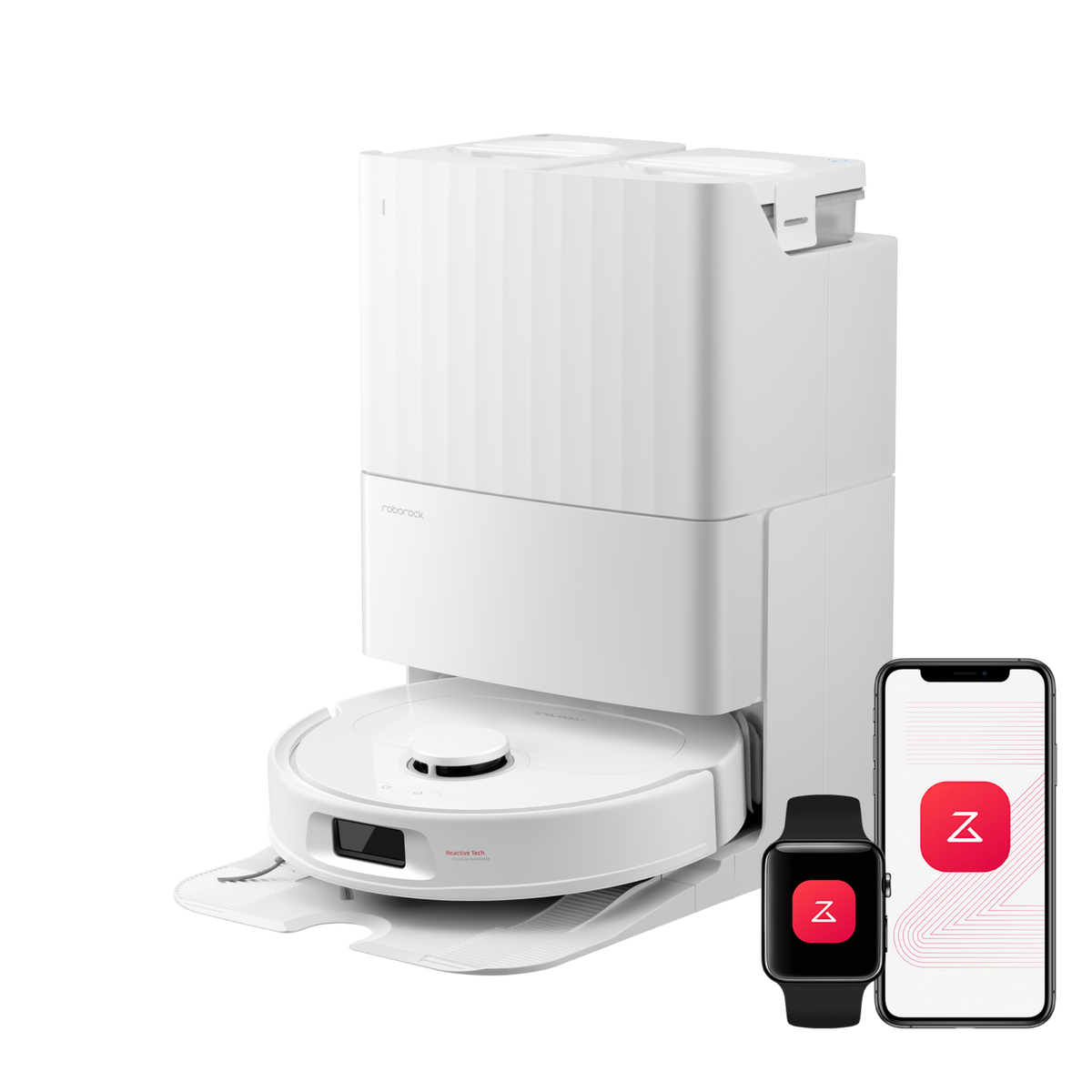 Roborock QV 35S Saug- und Wischroboter mit Station – Weiß – Produktansicht