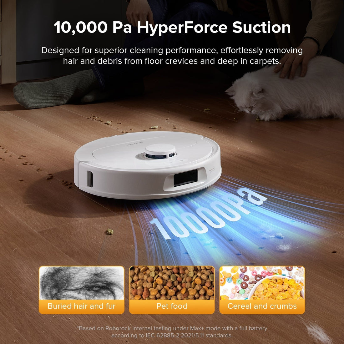 Roborock QV 35S Saug- und Wischroboter mit Station – Weiß – Produktansicht