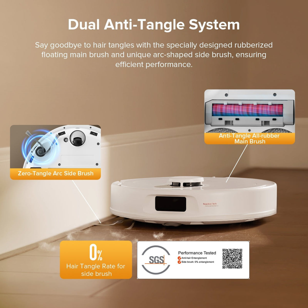 Roborock QV 35S Saug- und Wischroboter mit Station – Weiß – Produktdetail 4