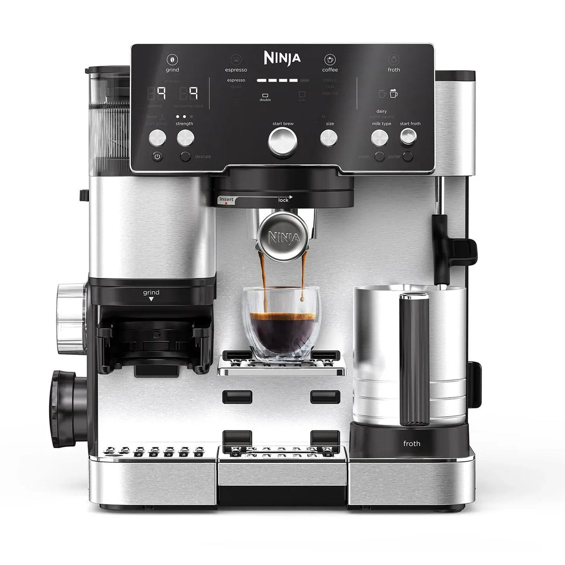 Ninja Luxe Café Essential ES501EU Siebträgermaschine mit Mahlwerk – Produktansicht