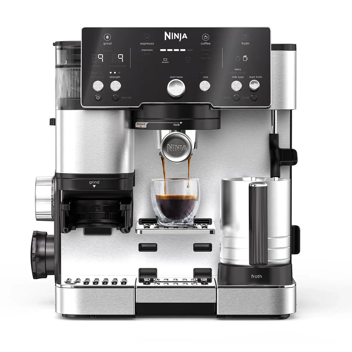 Ninja Luxe Café Essential ES501EU Siebträgermaschine mit Mahlwerk – Produktansicht