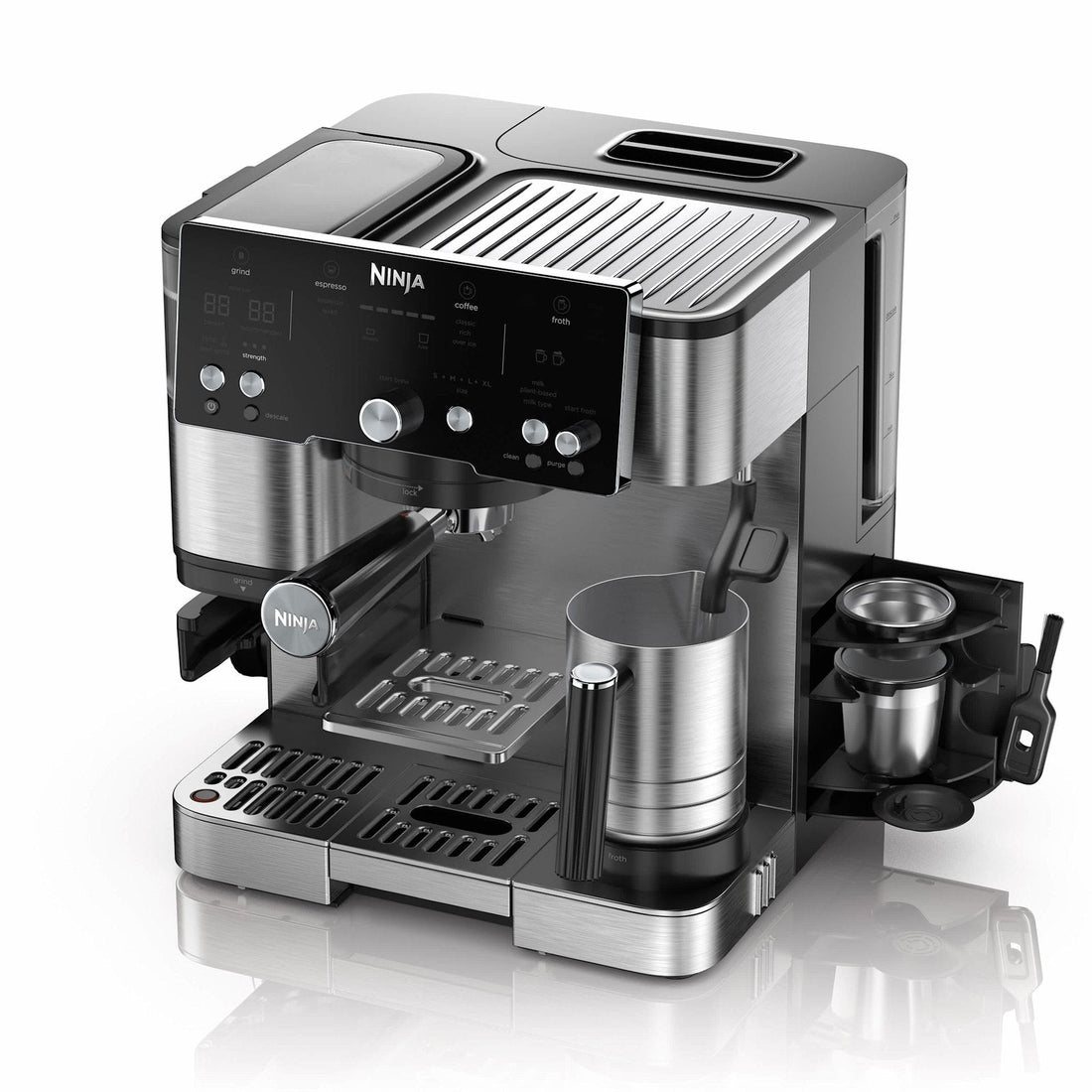 Ninja Luxe Café Essential ES501EU Siebträgermaschine mit Mahlwerk – Produktansicht